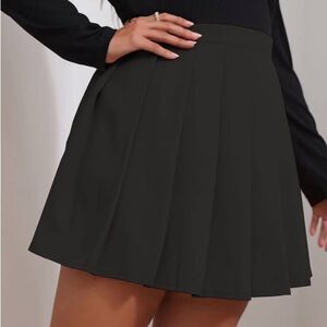 Helene Berman London Black Wide Pleat Skirt-L